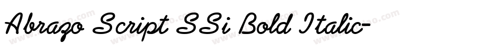 Abrazo Script SSi Bold Italic字体转换